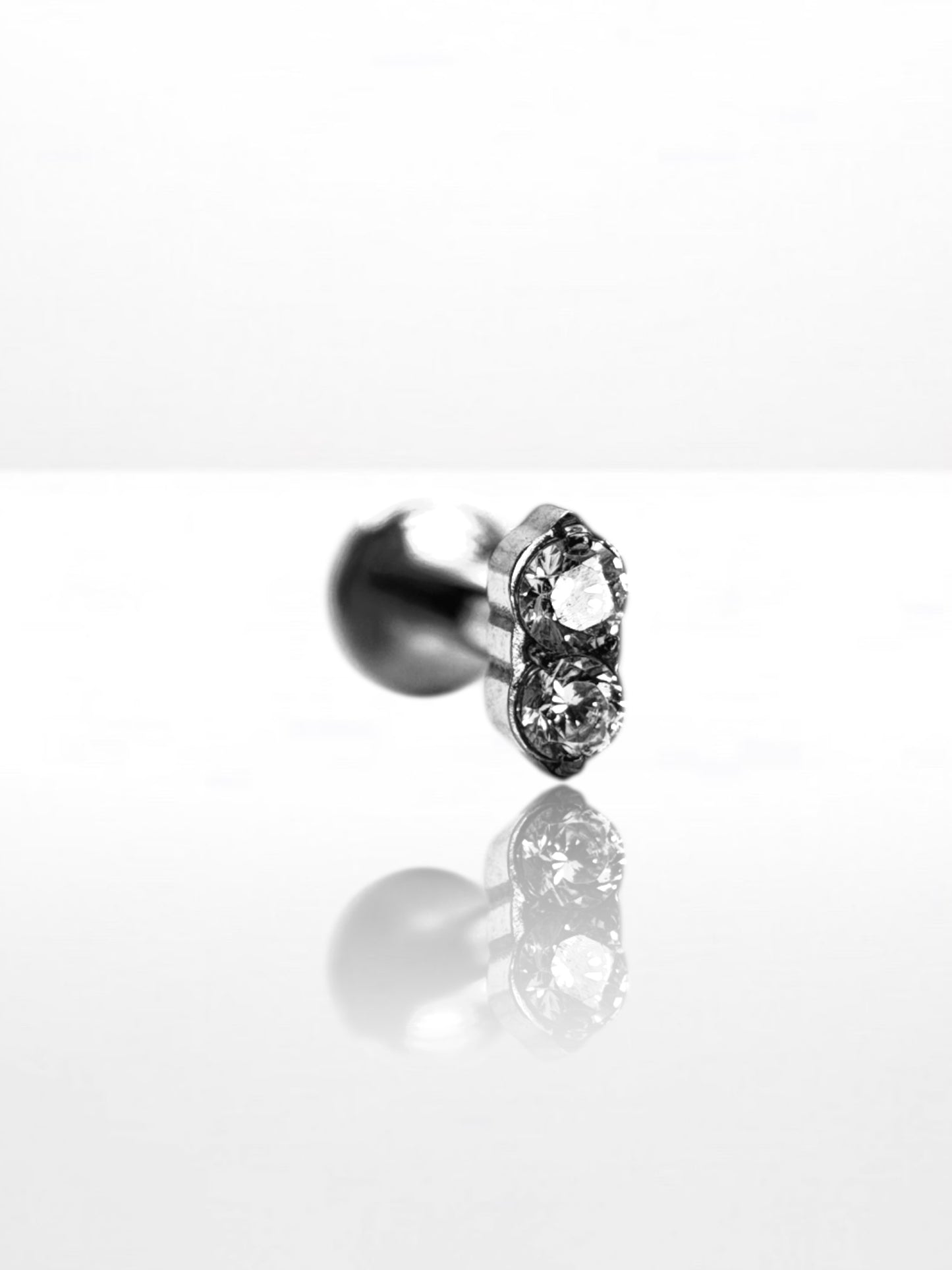 Titanium Double Zircona labret