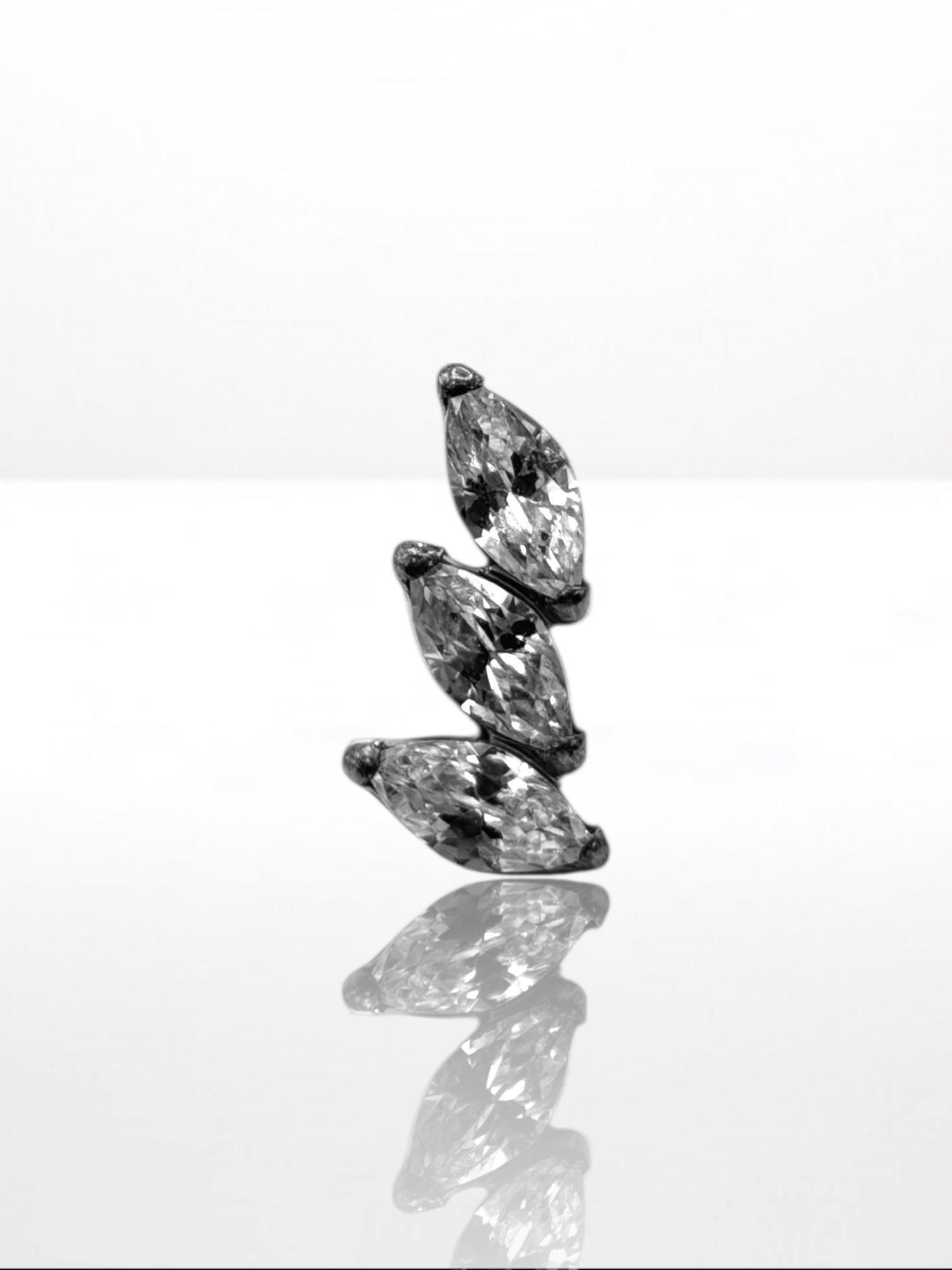 Titanium Marquise Curved