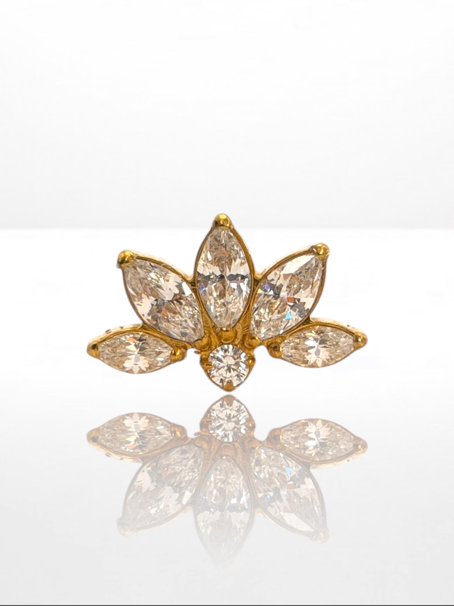 Titanium 5 Marquise & crystal