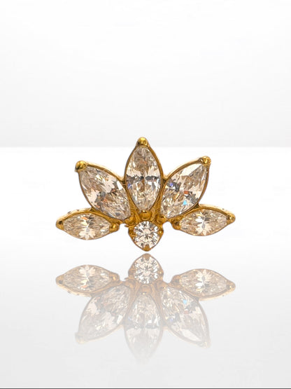 Titanium 5 Marquise & crystal