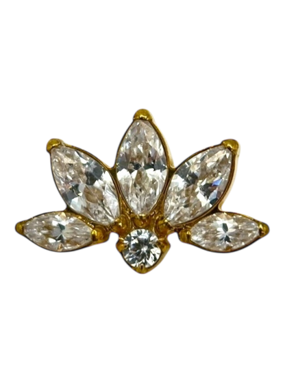 Titanium 5 Marquise & crystal