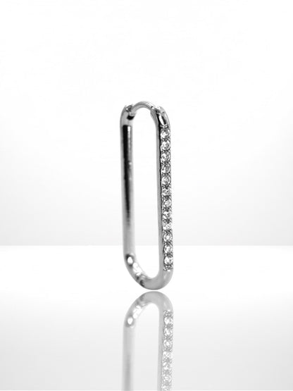 Simple Hoop Zircona náušnica
