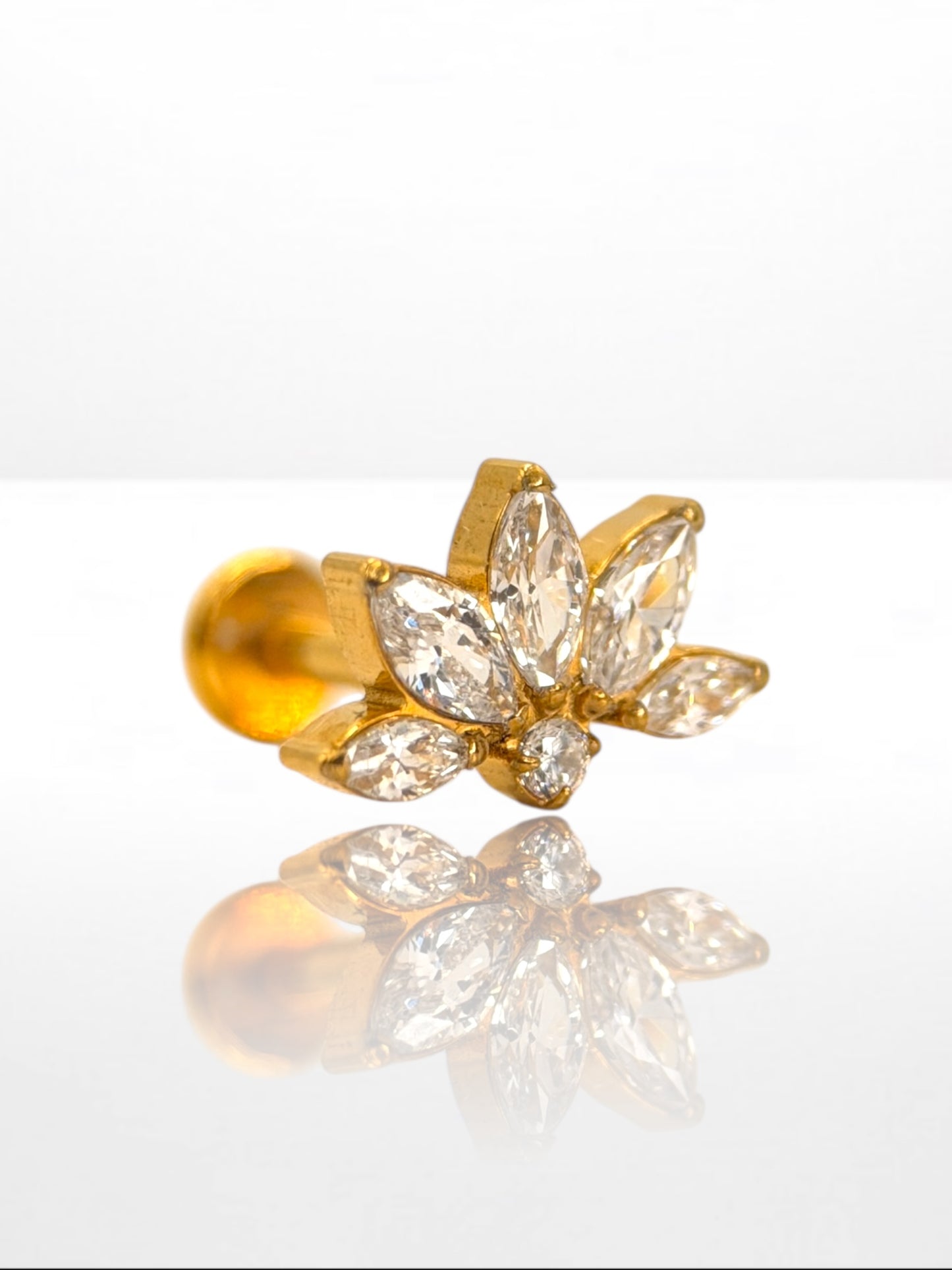 Titanium 5 Marquise & crystal