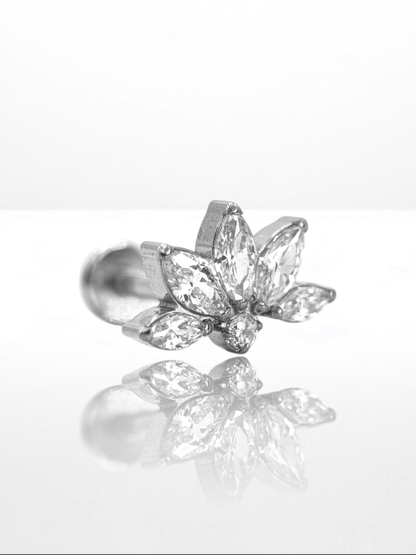 Titanium 5 Marquise & crystal