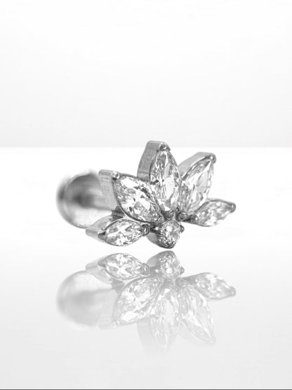 Titanium 5 Marquise & crystal