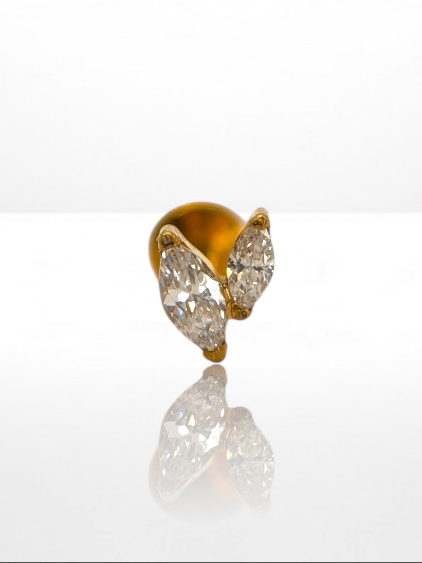 Titanium Double Marquise