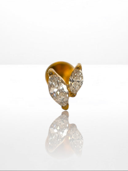 Titanium Double Marquise