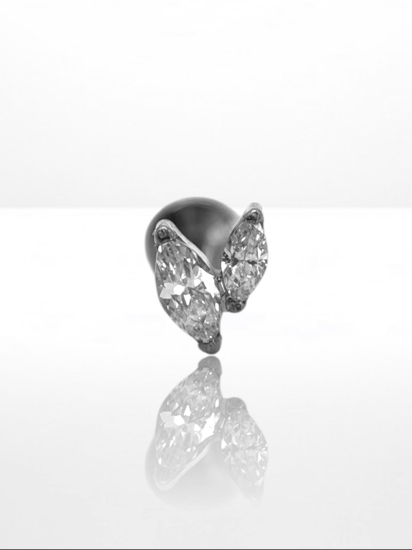 Titanium Double Marquise