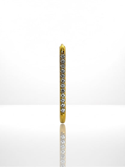 Simple Hoop Zircona náušnica