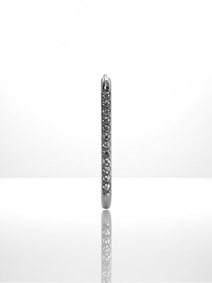 Simple Hoop Zircona náušnica