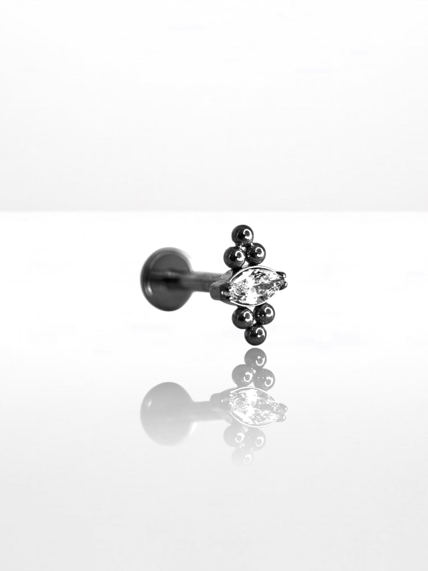 Titanium Beaded Marquise labret