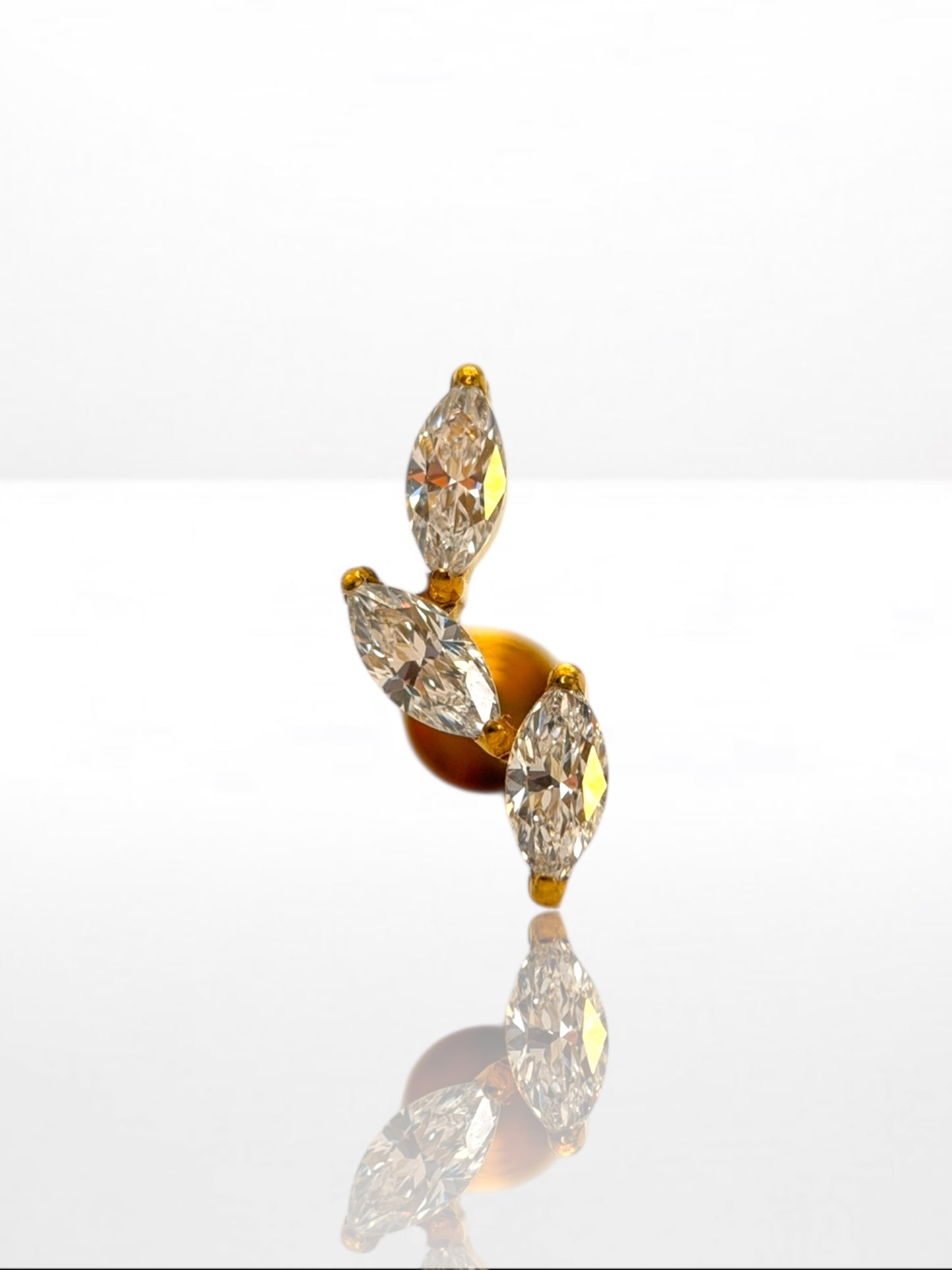 Titanium Triple Marquise