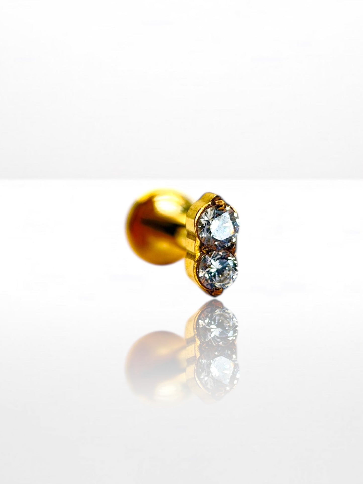 Titanium Double Zircona labret