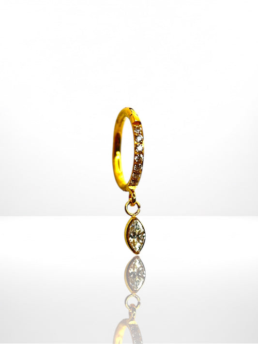 Titanium Marquise Charm front krúžok