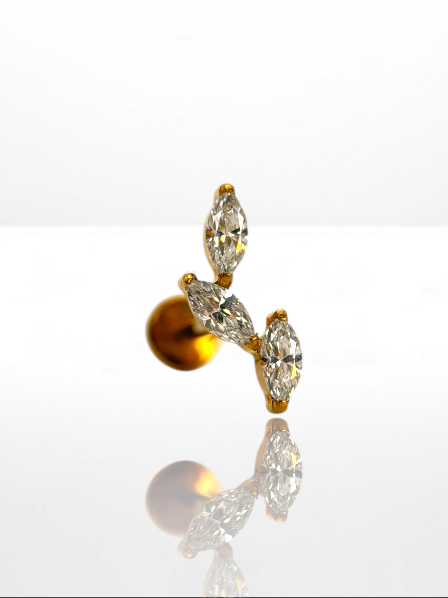 Titanium Triple Marquise