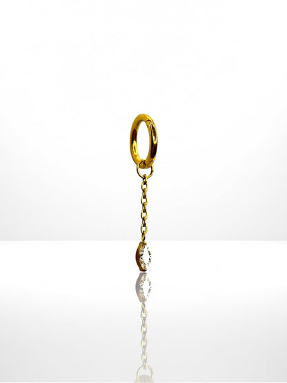 Titanium Marquise Charm chain