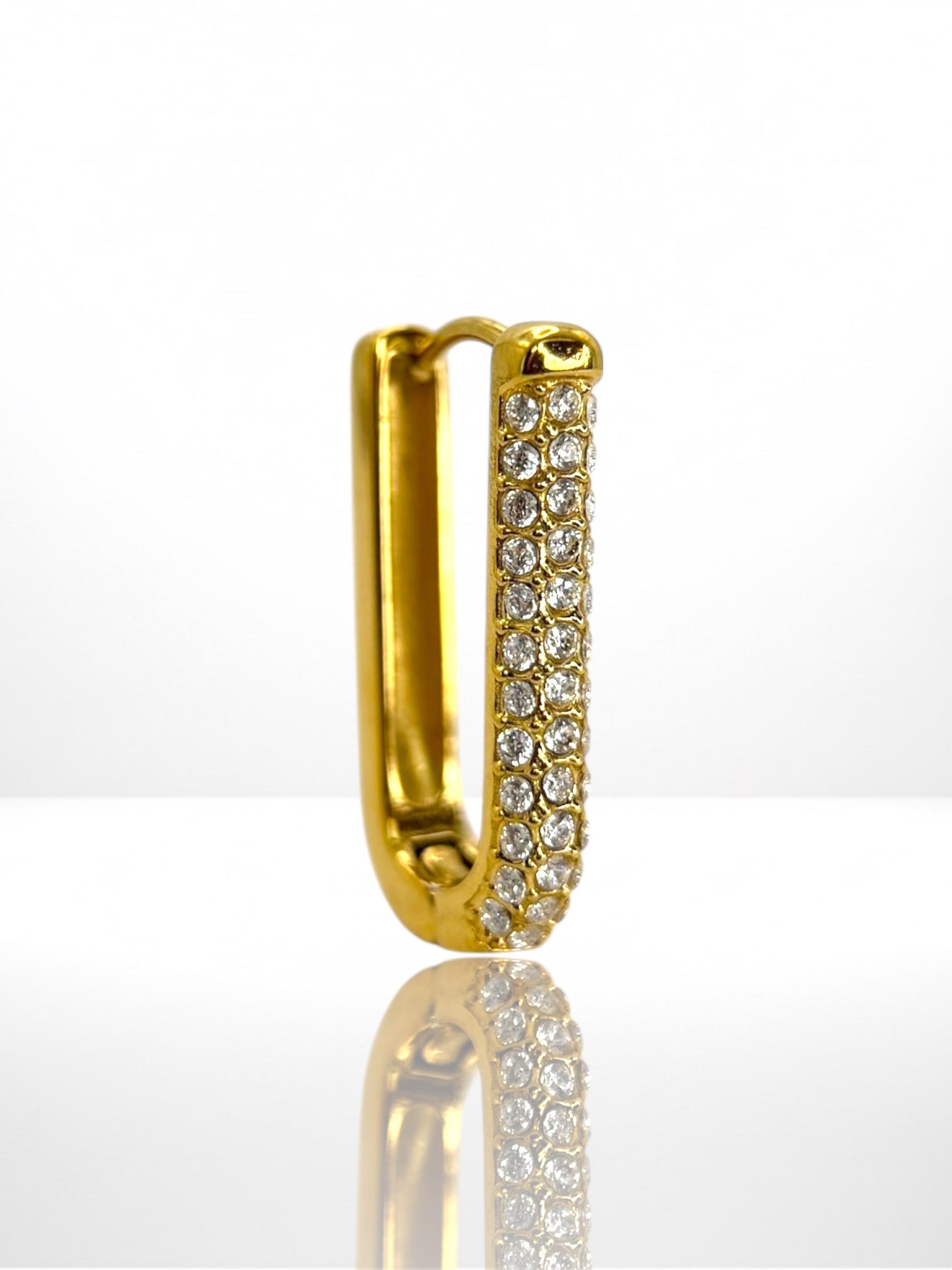 Luxury Hoop Zircona náušnica