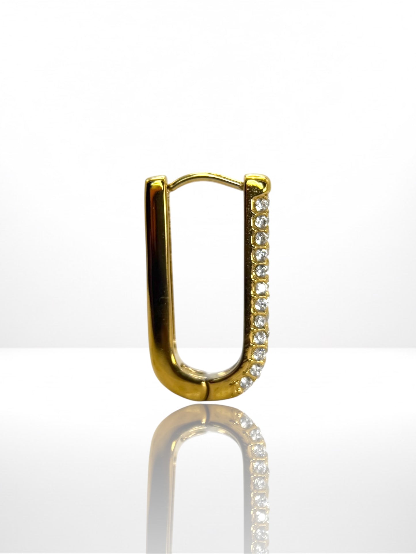 Luxury Hoop Zircona náušnica