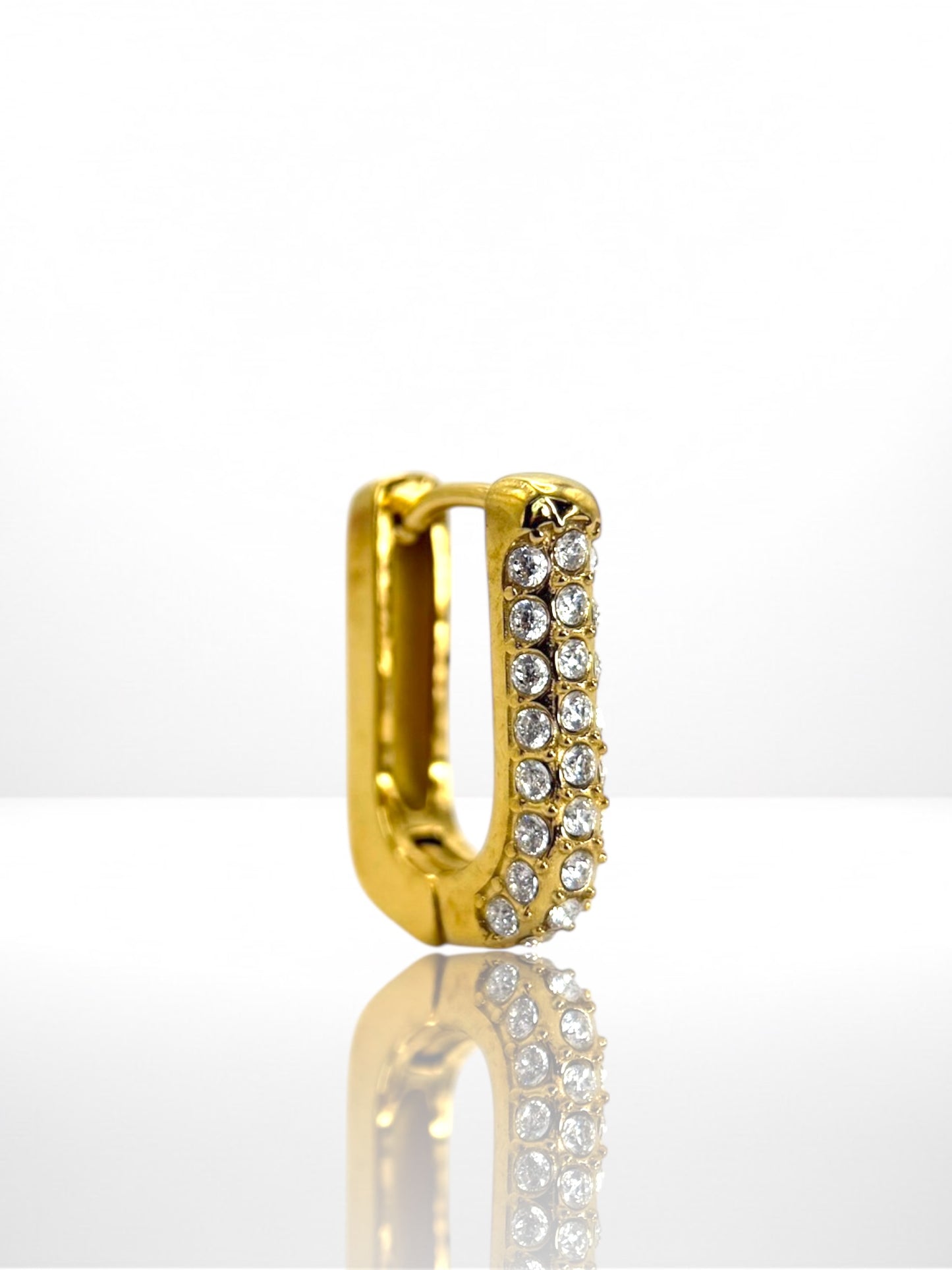 Luxury Hoop Zircona náušnica