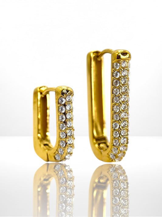 Luxury Hoop Zircona náušnica
