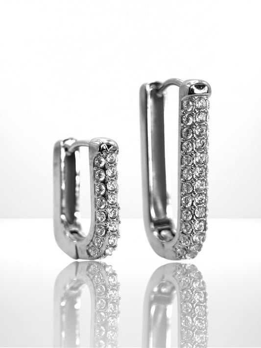 Luxury Hoop Zircona náušnica