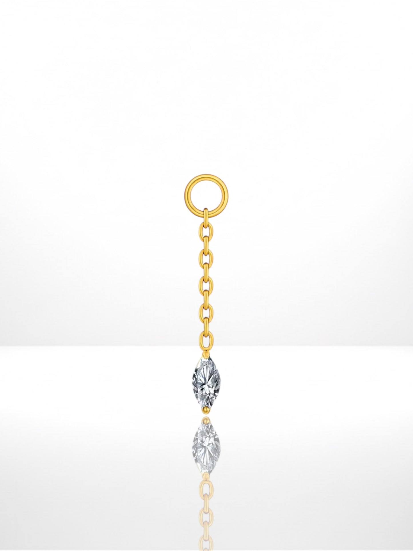 Titanium Marquise Charm chain