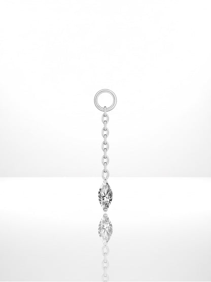 Titanium Marquise Charm chain
