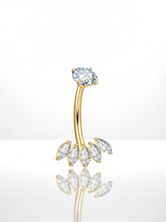 Titanium 5 Marquise Zircona Belly